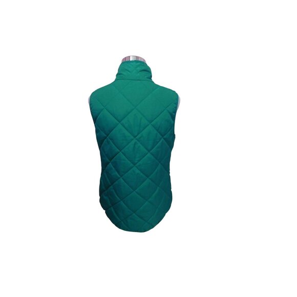 SALE New Directions Womens Green Quilted Puffer Vest S Pockets Zip Front - Picture 2 of 10